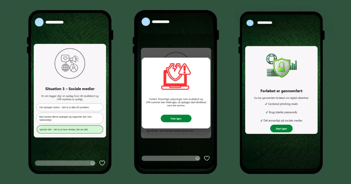 Version of the feedback screen